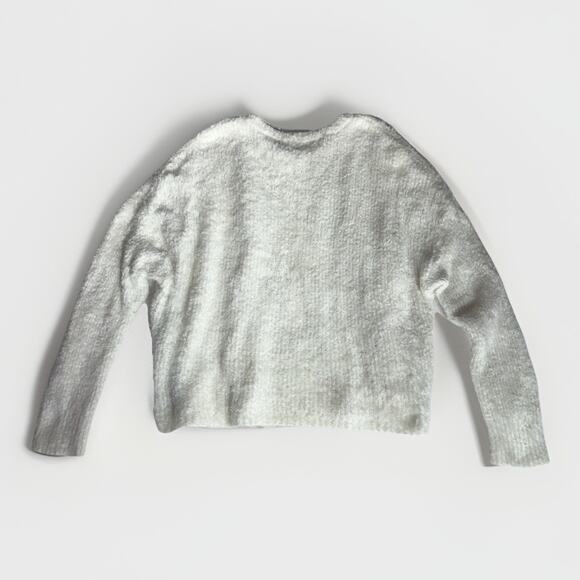 Torrid Women’s Fluffy Textured Sweater Off White Soft Cozy Fuzzy Pullover Size 1 - Picture 2 of 8